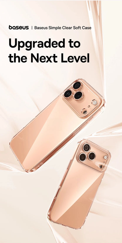 Baseus Clear TPU Case for iPhone 17 16 15 14 13 12 11 Pro Max Plus Air Soft Transparent Phone Cover Soft Thin Protective Case