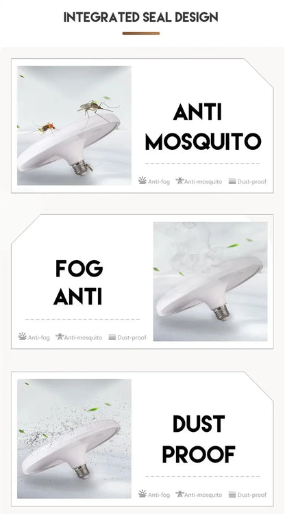 1PC 220V LED Bulb E27 Base Household Energy Saving Lamp 20W 30W 40W 60W 100W Indoor Lighting Flying Saucer Light Ampoule E27