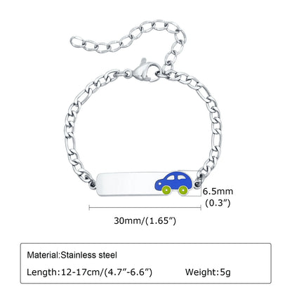 Vnox Personalized Baby Names Bracelets,Custom Baptism Gift, Anti Allergy Stainless Steel Chain Bracelets, Gifts to Newborns