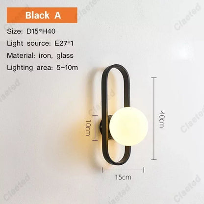 LED Wall Lamp For Luxury Living Room Bedroom Bedside Corridor Aisle Light Hotels Background Home Decorative Wall Sconce 12W