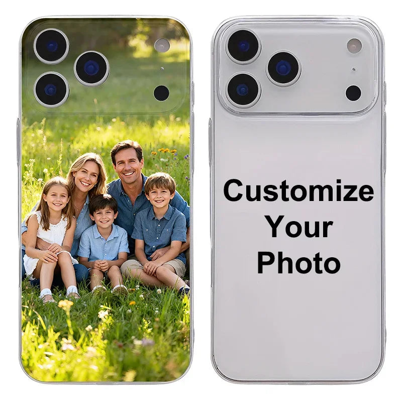For iPhone 17 16 16e 15 14 13 12 11 Pro Max Mini SE 2020 2022 XS XR 6 7 8 Plus Air DIY Customized Photo TPU Soft Case Back Cover