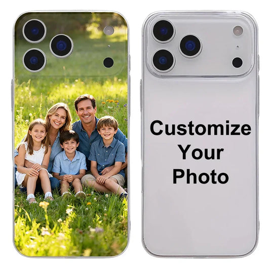 For iPhone 17 16 16e 15 14 13 12 11 Pro Max Mini SE 2020 2022 XS XR 6 7 8 Plus Air DIY Customized Photo TPU Soft Case Back Cover