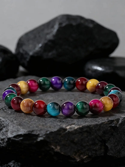Fashion autumn and winter jewellery yellow green red purple blue brazaletes for family banquet unique beaded bracelets for women