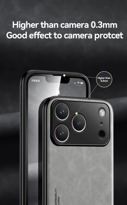 Fashion Leather Funda for iPhone 17 Pro Max 17 Air Case Ultra Thin Car Magnetic Protection Phone Cover Capa