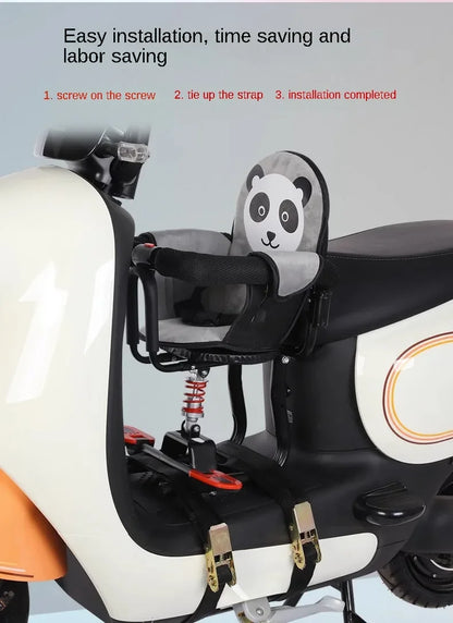 Electric vehicle front child seat electric scooter baby safety seat/electric motorcycle shock absorber stool motorcycle seat