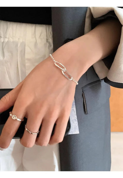 New Fashion Women's 925 Sterling Silver Bracelets Bracelets for Simple and Sweet Jewelry Trendy Wholesale