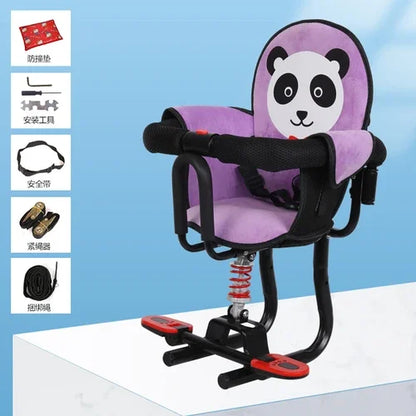 Electric vehicle front child seat electric scooter baby safety seat/electric motorcycle shock absorber stool motorcycle seat