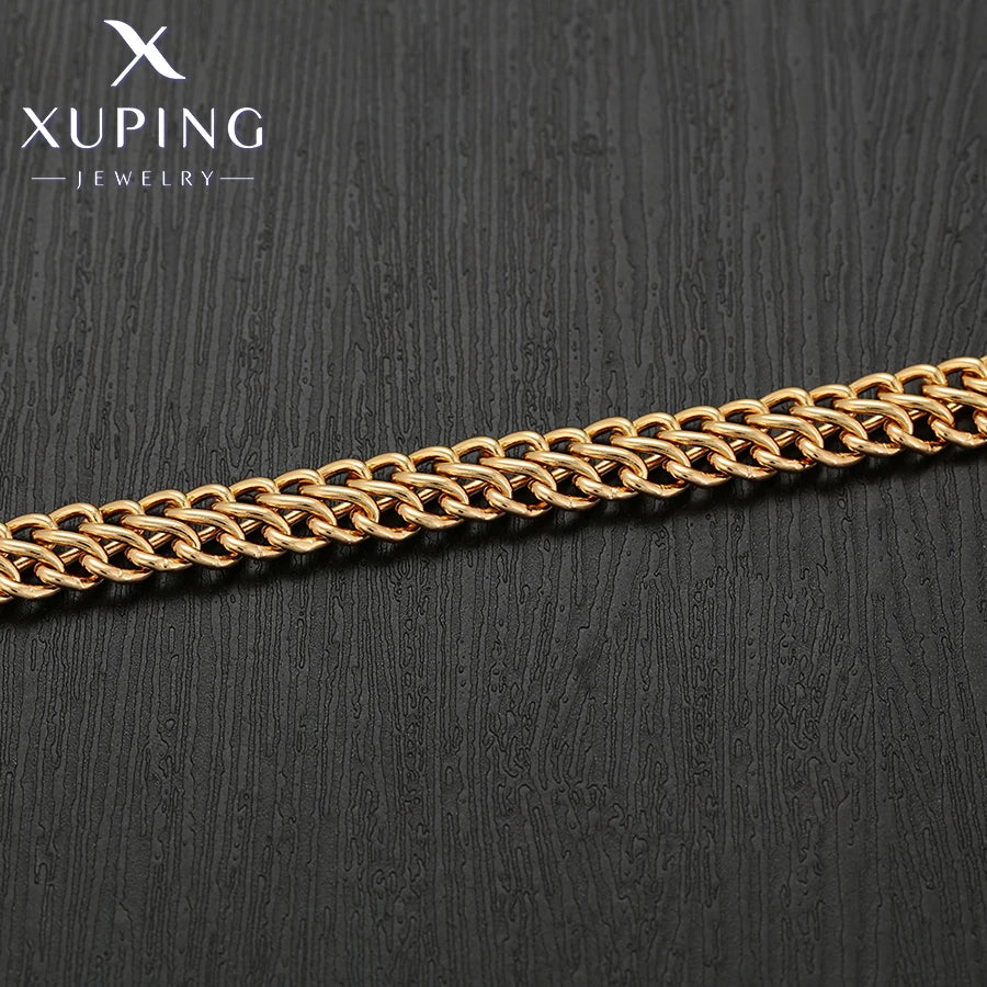 Xuping Jewelry Bracelet and Necklace Set Charm Jewellery Set Gold Color Plated for Women Wedding Gifts X000787949