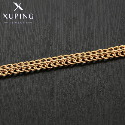 Xuping Jewelry Bracelet and Necklace Set Charm Jewellery Set Gold Color Plated for Women Wedding Gifts X000787949