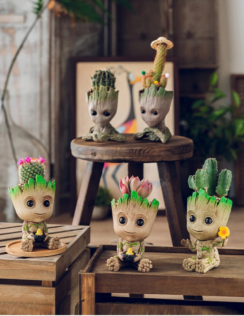 Home Decoration Crafts Miniature Model Office Desktop Display Cartoon Groot Figurines Handicrafts Decor Tree Man Ornament 5CM