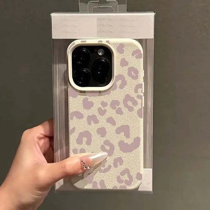 Phone Case For iPhone 16e 16 15 14 13 12 11 Pro Max 16 Plus XS Max X XR Minimalist Leopard Print Lichee Patterns Soft tpu Cover