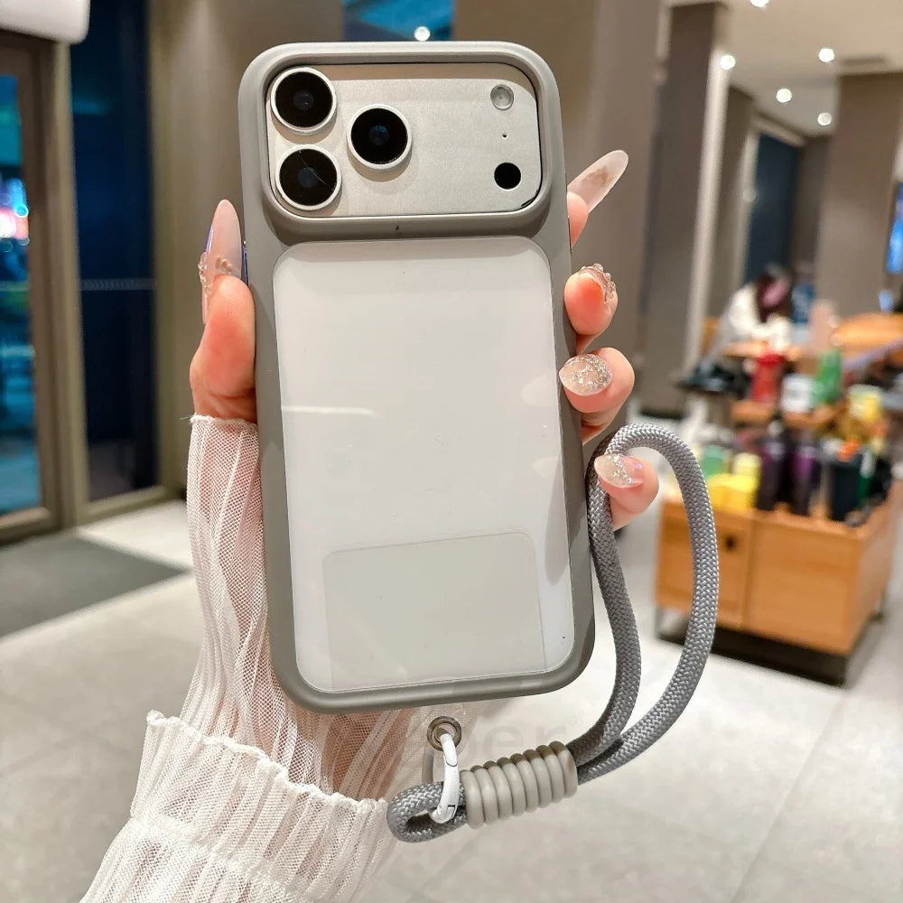 Intelligent Camera Touch Button Crystal Clear Phone Case for iPhone 17 Pro Max 17 Pro 17 Air Transparent Shockproof Cover Funda