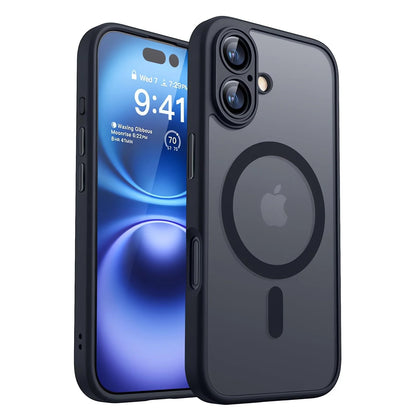 Magnetic Luxury Armor Shockproof Case For iPhone 17 Air 16 15 14 13 12 11Pro Max Magsafe Wireless Charge Matte Translucent Cover