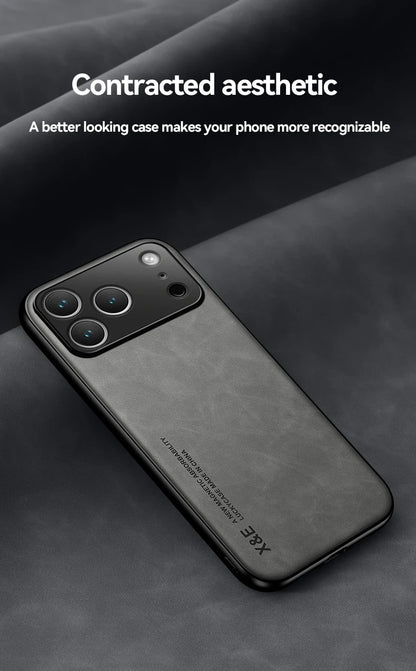 Fashion Leather Funda for iPhone 17 Pro Max 17 Air Case Ultra Thin Car Magnetic Protection Phone Cover Capa