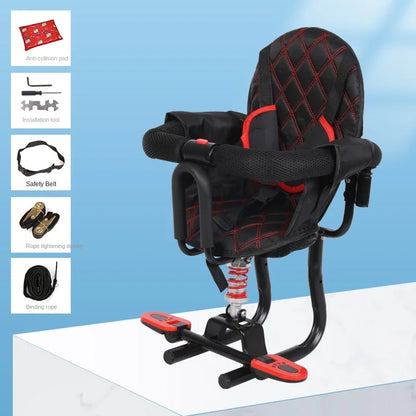 Electric vehicle front child seat electric scooter baby safety seat/electric motorcycle shock absorber stool motorcycle seat