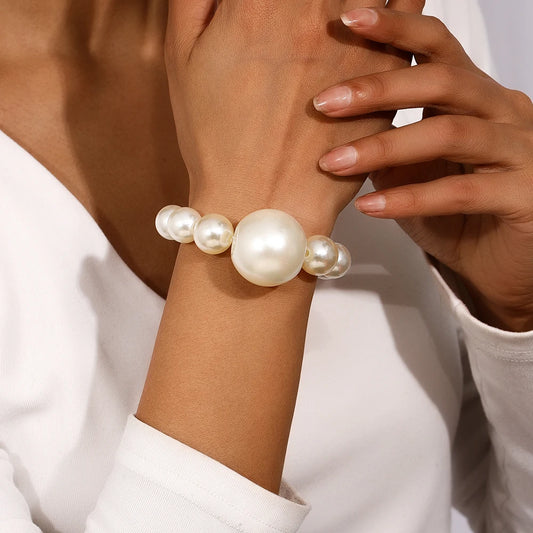 Exquisite Pearl Beaded Bracelet Handmade Bracelets Bangle Women Girls Brithday Party Fashion Jewelry Gifts