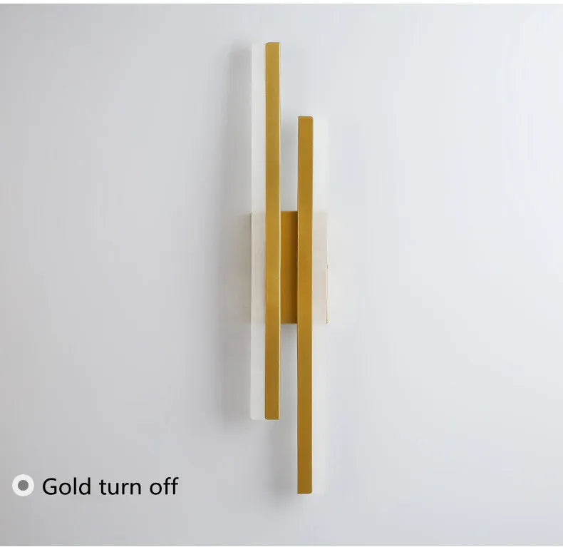 LED Bedroom Wall Lamp Wall Sconces Copper Line Pipe Acrylic Lampshade Indoor Lighting for Living Room Corridor Light Fixture