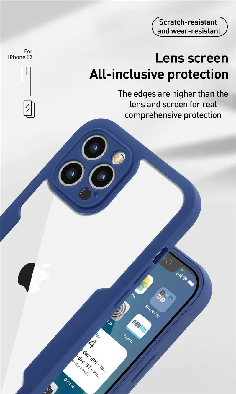 360 Full Cover Case For iPhone 17 Pro Max 16Plus 16E Funda For iPhone 16 15 Pro 17Air 15Plus Screen Protection Phone Cover