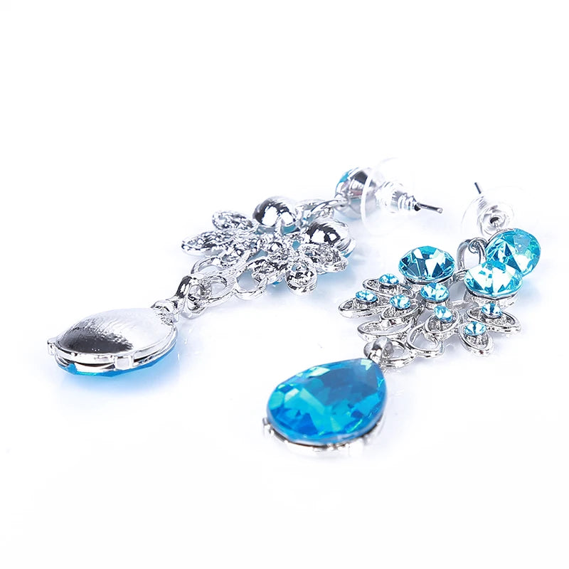 Women Wedding Jewelry Set Gold Color Zirconia Bridal Necklace Earring Pendant Set For Bride Bridesmaid Gift Wedding Accessories