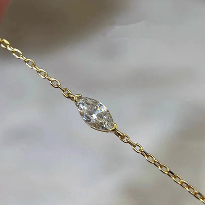 925 Sterling Silver Plating 14K Gold Exquisite Geometric Zircon Bracelet for Women Fashion Temperament Jewelry