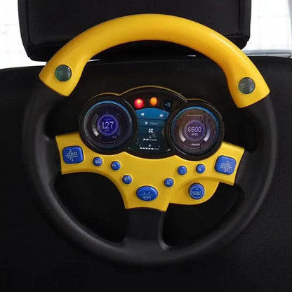 Electric baby steering wheel toys with lights and sounds are good early education to give children more fun