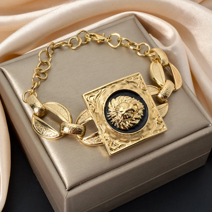 Gold Plated Jewelry Set  For Women African Indian Dubai Wedding Jewellery Luxury Choker Necklace Bracelet Earring Cuff Rings