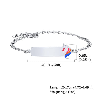 Vnox Personalized Baby Names Bracelets,Custom Baptism Gift, Anti Allergy Stainless Steel Chain Bracelets, Gifts to Newborns