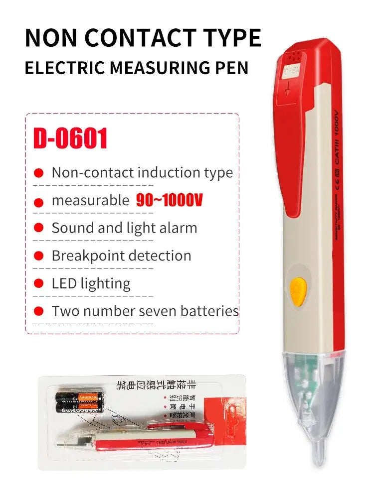 Electric Pen High-Precision Induced Electric Tester Pen Electroprobe Screwdriver Probe Light Voltage Tester Detector Test Pen