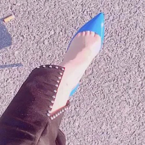 Red black yellow extreme high heel pointed toe new ladies high-heeled shoes women's shoes party wedding QP067 ROVICIYA