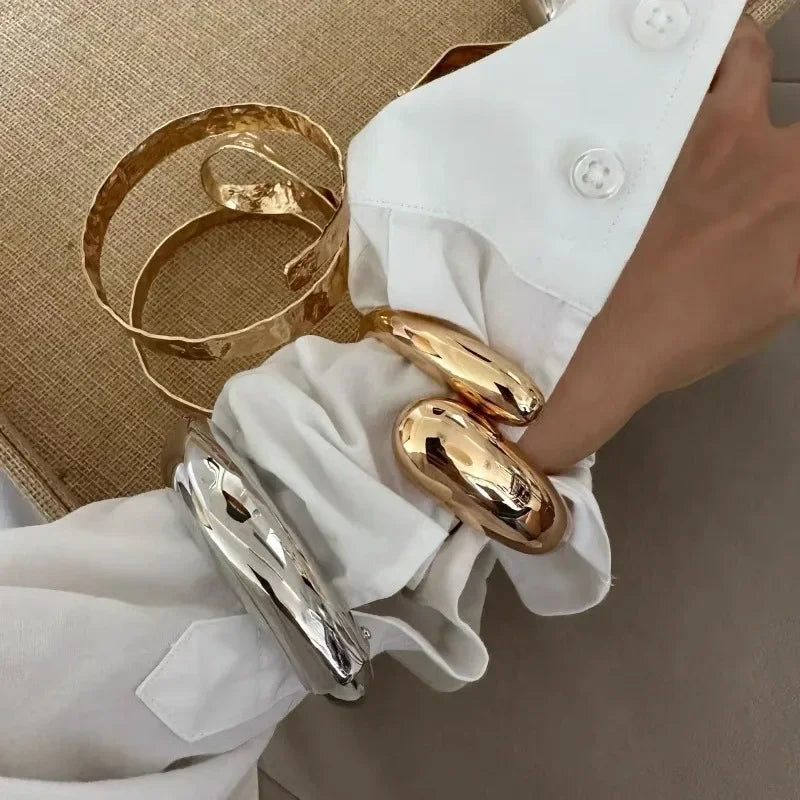 Modern Jewelry European and American Design Metal Geometric Bracelet For Women Party Gifts Exaggerative Accessories