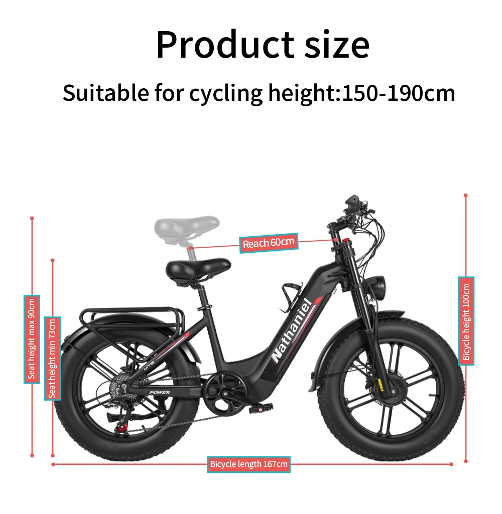 Nathaniel SYR08 2000W Dual Motor E-Bike,20*4.0 Fat Tire,20AH Detachable battery,Speed 50+,Daily commuting, Adult Electric Bike