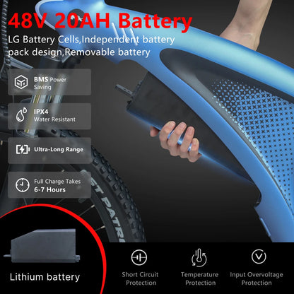 HX Q5 e bike Adults electric bike 48V 20AH 27.5 Inch  Electric bicycle City Electric bike E Bikes Mountain ebike