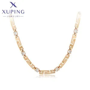 Xuping Jewelry Bracelet and Necklace Set Charm Jewellery Set Gold Color Plated for Women Wedding Gifts X000787949
