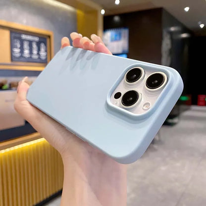 New Solid Color Phone Case for IPhone 16 15 14 13 12 11 Pro Max 16Pro Soft Silicone Shockproof Protective Accessories Cover