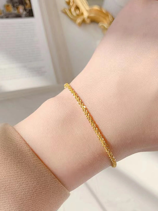 Bracelets for Women 18K Gold Plated Stainless Steel Women Cute Gold Plated for Women Waterproof Beach Jewelry Gift for Teen