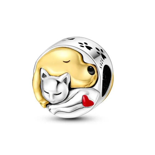 New 925 Sterling Silver Black Cat Charms Beads Fit Pandora 925