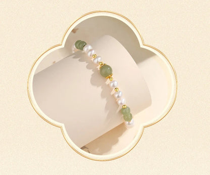 Jades Jewelry For Wedding Women Girlfriend Christmas Gifts Agates Elastic Bangle Bracelets Green Stone Beads Bracelet Crystal