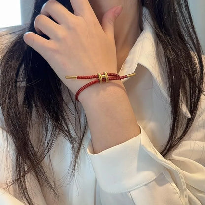 Bracelets for Women Adjustable Charm Bracelet, 14K Gold-plated Buckle Stainless Steel Wire Rope Women's Gift Jewelry