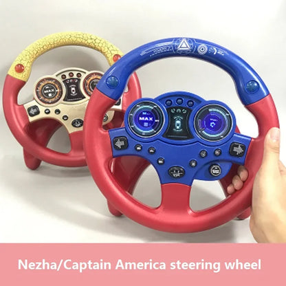 Electric baby steering wheel toys with lights and sounds are good early education to give children more fun