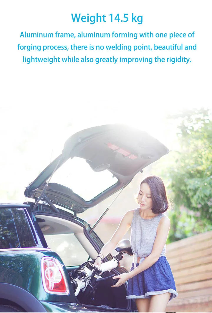 Qicycle 16inch Electric Fold bicycle Mini ebike EF1 electric assist bike Smart Ultra-light Aluminum Alloy Folding Electric Bike