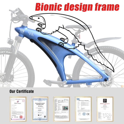 HX Q5 2000W Ebike Adult Electric Mountain Bicycle 27.5*2.25 Inch Electric Bike 57km/h Removable Battery Moped E Bikes Road Bike