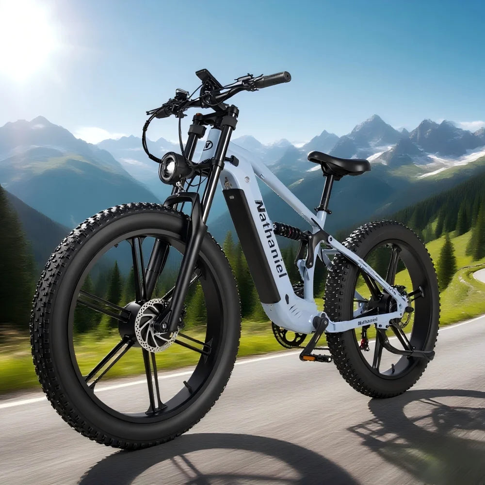 Nathaniel SYR09 adult electric bike, Dual motor 2000W,26*4.0Fat tires,48V20Ah,55KM/H, All terrain off-road E-bike