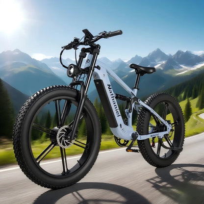 Nathaniel SYR09 adult electric bike, Dual motor 2000W,26*4.0Fat tires,48V20Ah,55KM/H, All terrain off-road E-bike