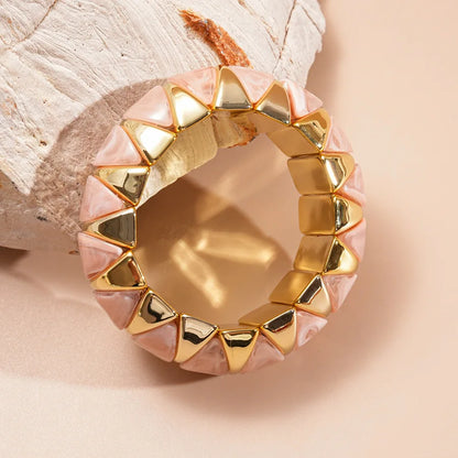 Glamorous Colorful Acrylic Bracelet for Women, Sweet Elastic Stretch Bracelet, Trendy Daily Wear & Dating Gift