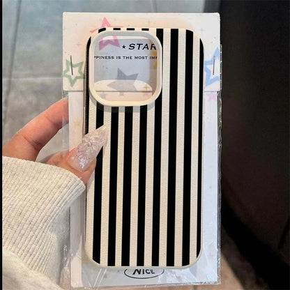Colorful Striped Minimalist INS Couple Phone Case For iPhone 17 16 11 13 12 14 15 Pro Max XS X XR 7 8 Plus 16E 16 17 Pro Cover