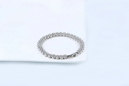 Wedding Tennis Bracelet For Women Dainty Dazzling Shiny Party Luxury Crystal Heart Shape Chain On Hand Fashion Jewelry Gifts