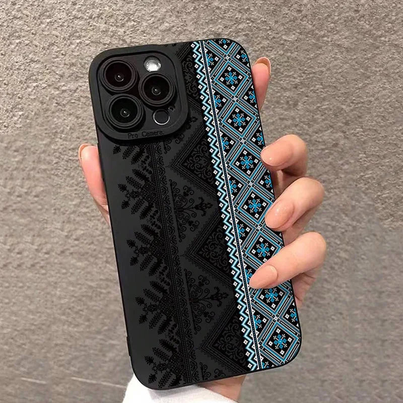 Vintage Totem Painting Shockproof Phone Case For iPhone 17 16 15 14 13 12 11 Pro Max XS X XR 7 8 Plus SE 2022 13 Mini Soft Cover