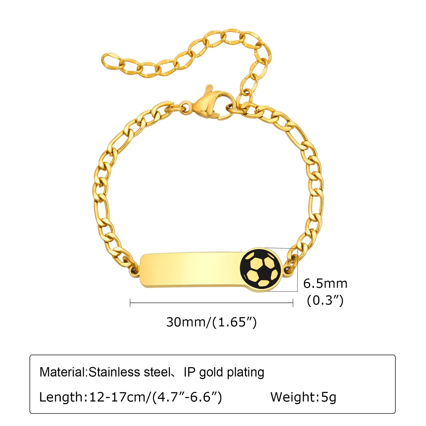 Vnox Personalized Baby Names Bracelets,Custom Baptism Gift, Anti Allergy Stainless Steel Chain Bracelets, Gifts to Newborns