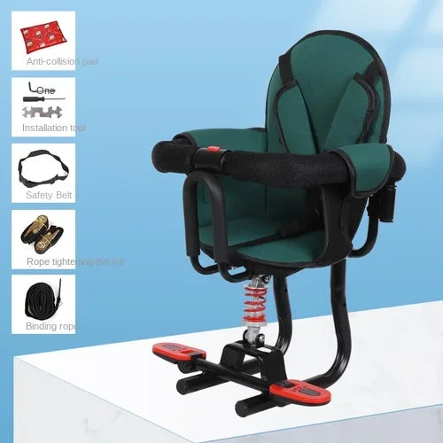 Electric vehicle front child seat electric scooter baby safety seat/electric motorcycle shock absorber stool motorcycle seat
