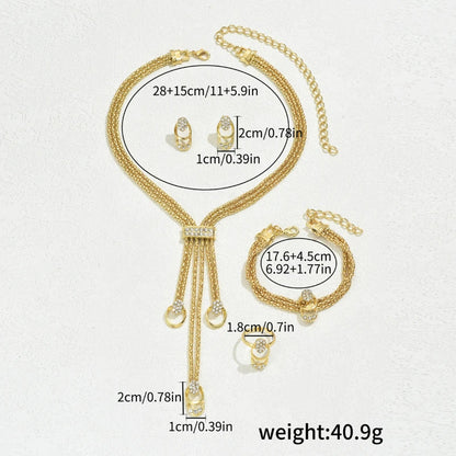 Geometric Jewelry Set Alloy Women's Fresh Sweet Necklace Charm Jewelrys